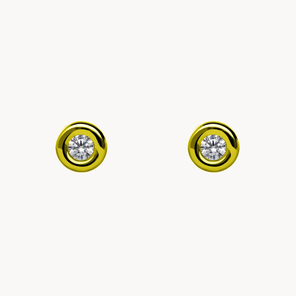 EARRINGS WITH CHATON DIAMOND 0.14 CARATS ASYA
