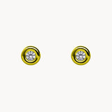 EARRINGS WITH CHATON DIAMOND 0.12 CARATS ASYA