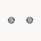 EARRINGS WITH CHATON DIAMOND 0.12 CARATS ASYA