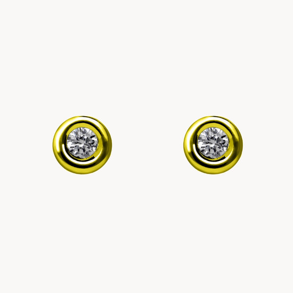 EARRINGS WITH CHATON DIAMOND 0.18 CARATS ASYA