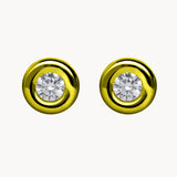 EARRINGS WITH CHATON DIAMOND 0.40 CARATS ASYA