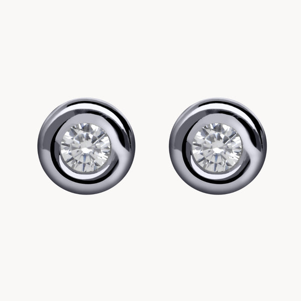 EARRINGS WITH CHATON DIAMOND 0.40 CARATS ASYA