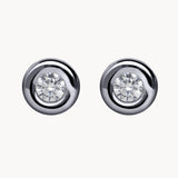 EARRINGS WITH CHATON DIAMOND 0.40 CARATS ASYA