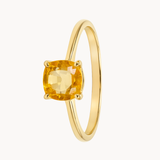 RING WITH GREEN TOPAZ, CITRINE, AND AMETHYST JESS