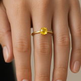 RING WITH GREEN TOPAZ, CITRINE, AND AMETHYST JESS