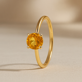 RING WITH GREEN TOPAZ, CITRINE, AND AMETHYST JESS