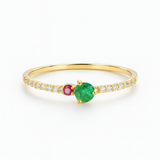 RING EMERALDS AND WHITE ZIRCONIAS FRANZI