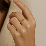 RING EMERALDS AND WHITE ZIRCONIAS FRANZI