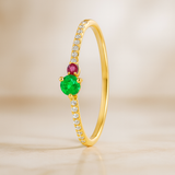 RING EMERALDS AND WHITE ZIRCONIAS FRANZI