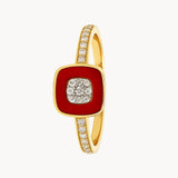 RUBY HEART RING WITH ZIRCONIA ETEL