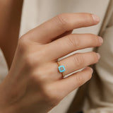 RUBY HEART RING WITH ZIRCONIA ETEL