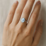AQUAMARINE AND DIAMOND RING GAMILA