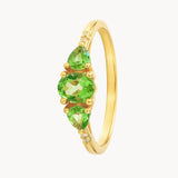 RING TSAVORITE GARNETS AND DIAMONDS LUCILLE