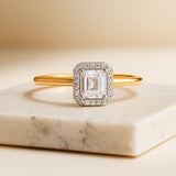 ANILLO ORO ROSA CON DIAMANTES JILLIE