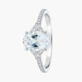 AQUAMARINE AND DIAMOND RING GAMILA