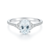 AQUAMARINE AND DIAMOND RING GAMILA