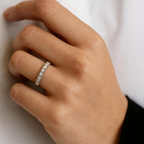 ANILLO MEDIA ALIANZA CON DIAMANTES 0.37 QUILATES SUVI