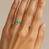 JAIDA EMERALD AND DIAMOND RING