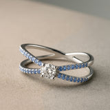 JAIDA EMERALD AND DIAMOND RING