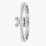 ANILLO SOLITARIO DIAMANTE EN GARRAS CUADRADAS