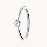 Solitaire Chaton Ring with 0.10 Carat Diamond Jodene