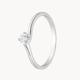 ANILLO SOLITARIO CON DIAMANTE 0.16 QUILATES LYDIE