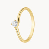 ANILLO SOLITARIO CON DIAMANTE 0.16 QUILATES LYDIE