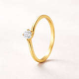 ANILLO SOLITARIO CON DIAMANTE 0.16 QUILATES LYDIE