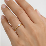 ANILLO SOLITARIO CON DIAMANTE 0.16 QUILATES LYDIE