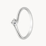 ANILLO SOLITARIO CON DIAMANTE 0.10 QUILATES MELINE