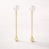 PENDIENTES PERLA Y DIAMANTE SERENA