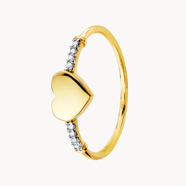 RING WITH HEART ZIRCONIA KATHI
