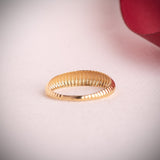 ANILLO GALLONADO ORO LISO