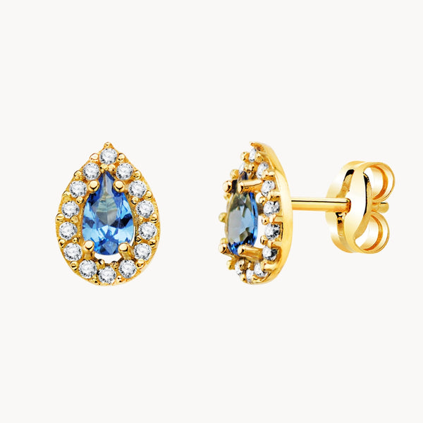 BLUE ZIRCONIA DROP EARRINGS AND NESSA ZIRCONIAS