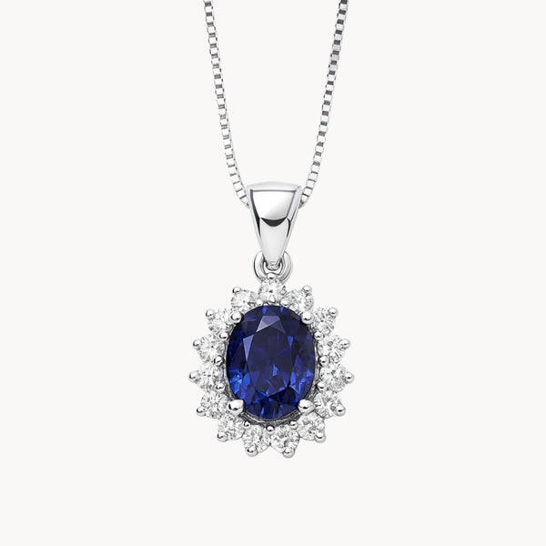 COLGANTE ZAFIRO Y DIAMANTES CREADOS COLECCION ASTRA