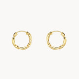 HOOP EARRINGS BRAIDED SHAPE TWISTED EFFECT 12MM