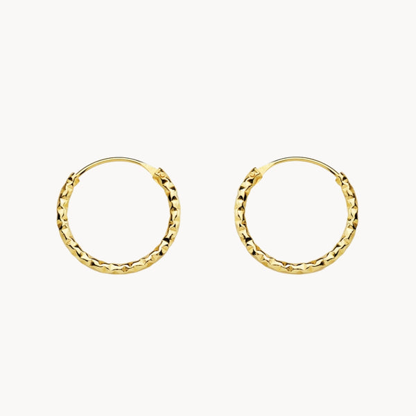 PENDIENTES AROS FORMA TRENZADA 13MM