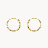 BRAIDED SHAPE HOOP EARRINGS 13MM