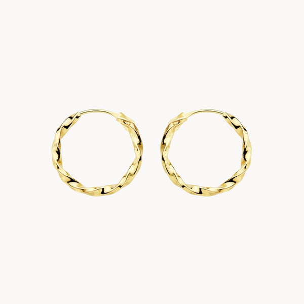 HOOP EARRINGS GALLONADA SHAPE 14MM