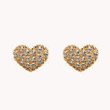 HEART EARRINGS WITH PHILE DIAMONDS