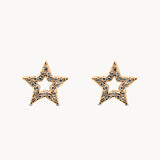 STAR EARRINGS WITH DIAMONDS BLANCHE
