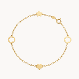 PULSERA ESTRELLAS CON MOTIVOS DE ESTRELLA CALADA