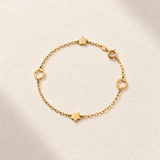 PULSERA ESTRELLAS CON MOTIVOS DE ESTRELLA CALADA