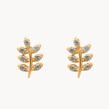 LEAF EARRINGS WITH DIAMONDS FINLEY
