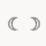 MOON EARRINGS WITH DIAMONDS BLANCHE