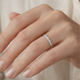 Half wedding band ring with 0.20 carat diamonds NAIA