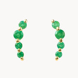 CLIMBER EARRINGS WITH EMERALDS LAURIE