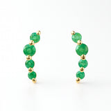 CLIMBER EARRINGS WITH EMERALDS LAURIE
