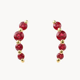 CLIMBER EARRINGS WITH RUBIES LAURIE