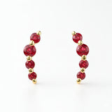 CLIMBER EARRINGS WITH RUBIES LAURIE
